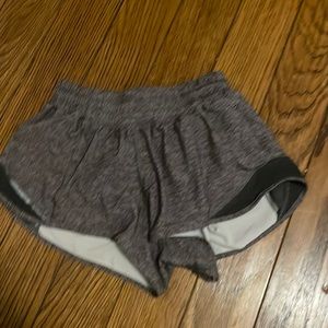 Lululemon hottie hot shorts 2.5 inseam. grey